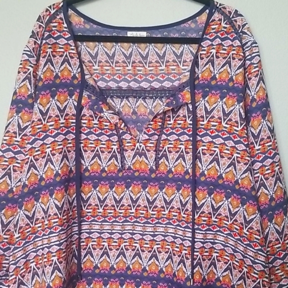 Antilia femme Boho Office Casual 3X Peasant Popover Style Blouse - Picture 11 of 11